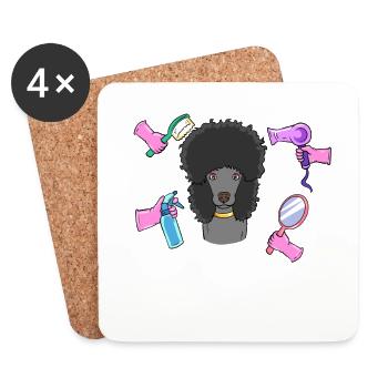 Dog Groomer Dog Groomer Pet Groomer - Coasters (set of 4) - white - Front