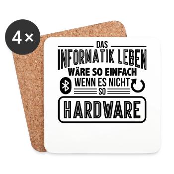 Informatiker - Untersetzer (4er-Set) - Weiß - Vorne