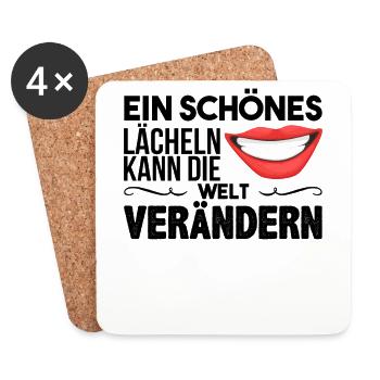 Spruch Geschenk Zahnarzt - Untersetzer (4er-Set) - Weiß - Vorne