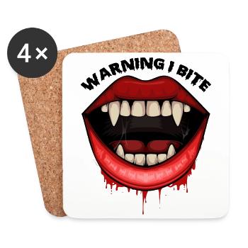 Vampire Halloween - Coasters (set of 4) - white - Front