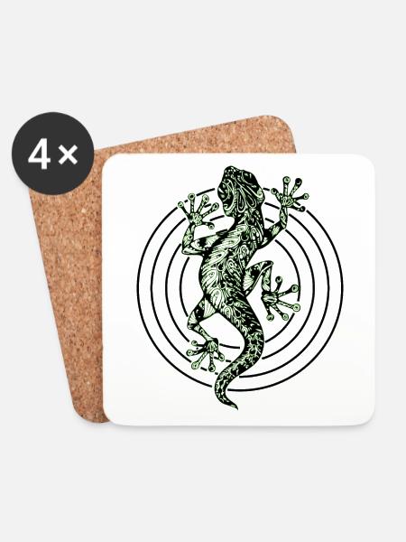 Salamander - Untersetzer (4er-Set) - Weiß