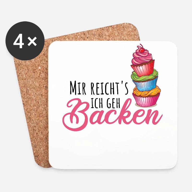 Mir reichts ich geh backen - Untersetzer (4er-Set) - Weiß