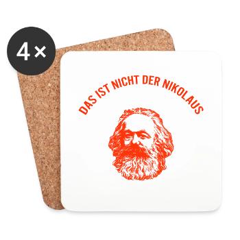 Das ist nicht der Nikolaus Weihnachtsmann Marx - Untersetzer (4er-Set) - Weiß - Vorne