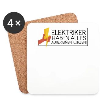 Elektriker Elektromeister Handwerker - Untersetzer (4er-Set) - Weiß - Vorne