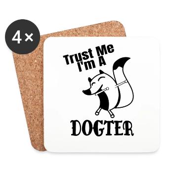Veterinarian Trust Me I'm a Dogter Funny dog - Coasters (set of 4) - white - Front