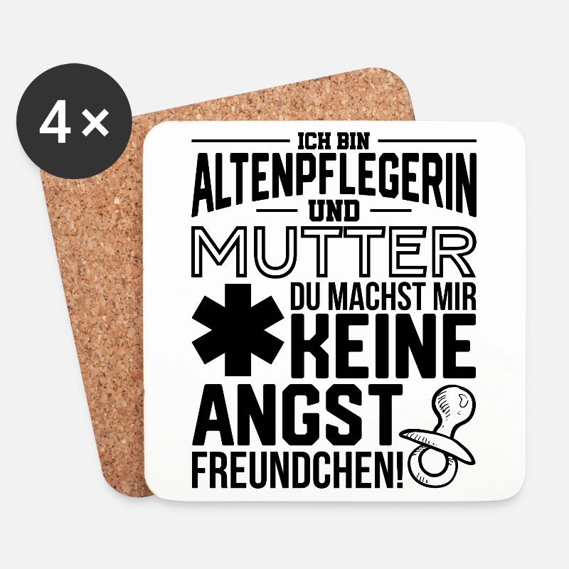 Altenpflegerin und Mama - Untersetzer (4er-Set) - Weiß