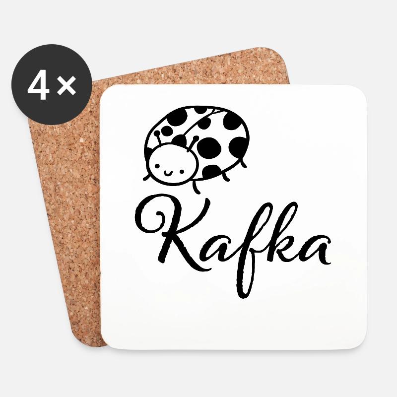 KAFKAESK Franz Kafka Samsa geschenk - Untersetzer (4er-Set) - Weiß