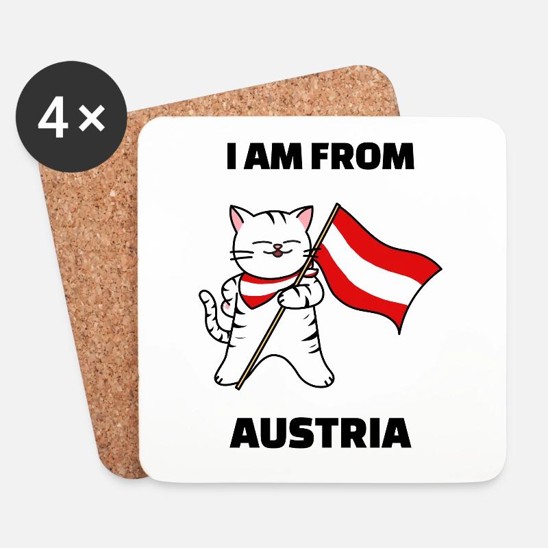 I am from Austria - Untersetzer (4er-Set) - Weiß