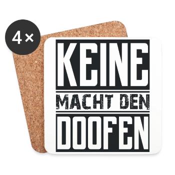 Keine Macht den doofen Liebe Frieden Freiheit - Untersetzer (4er-Set) - Weiß - Vorne