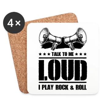 Musique Rock n roll - Dessous de verre (lot de 4) - blanc - Devant