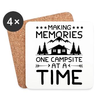 camping camp - Untersetzer (4er-Set) - Weiß - Vorne