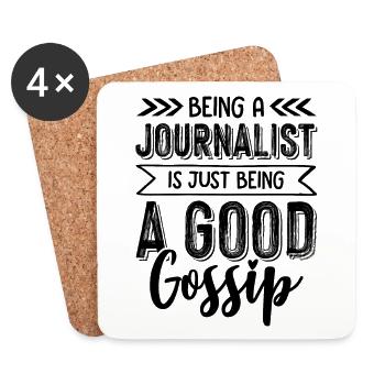 gossip Journaliste - Dessous de verre (lot de 4) - blanc - Devant