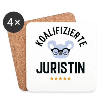 Koalifizierte Juristin Geschenk Lustig - Untersetzer (4er-Set) - Weiß - Vorne