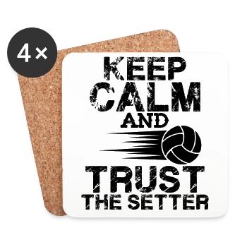 keep calm volleyball - Untersetzer (4er-Set) - Weiß - Vorne