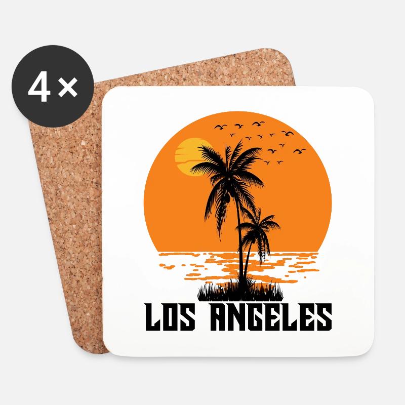 Los Angeles - Untersetzer (4er-Set) - Weiß