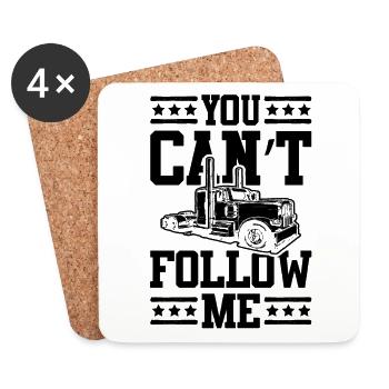 truck trucker cool - Untersetzer (4er-Set) - Weiß - Vorne