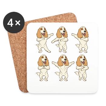 Cocker Spaniel Geschenk Frauen Hunde Spaniel - Untersetzer (4er-Set) - Weiß - Vorne