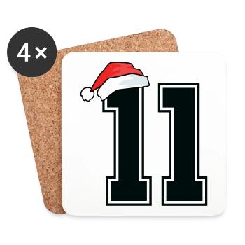 11 Number Christmas - Coasters (set of 4) - white - Front