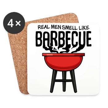 BBQ Grilling - Coasters (set of 4) - white - Front