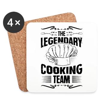 legendary cooking team - Untersetzer (4er-Set) - Weiß - Vorne