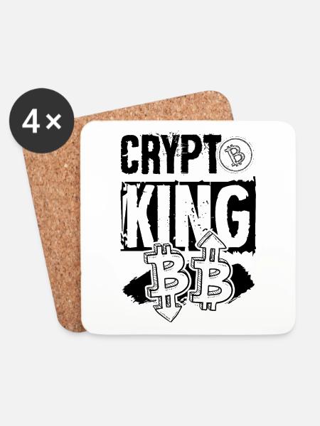 Crypto King - Untersetzer (4er-Set) - Weiß
