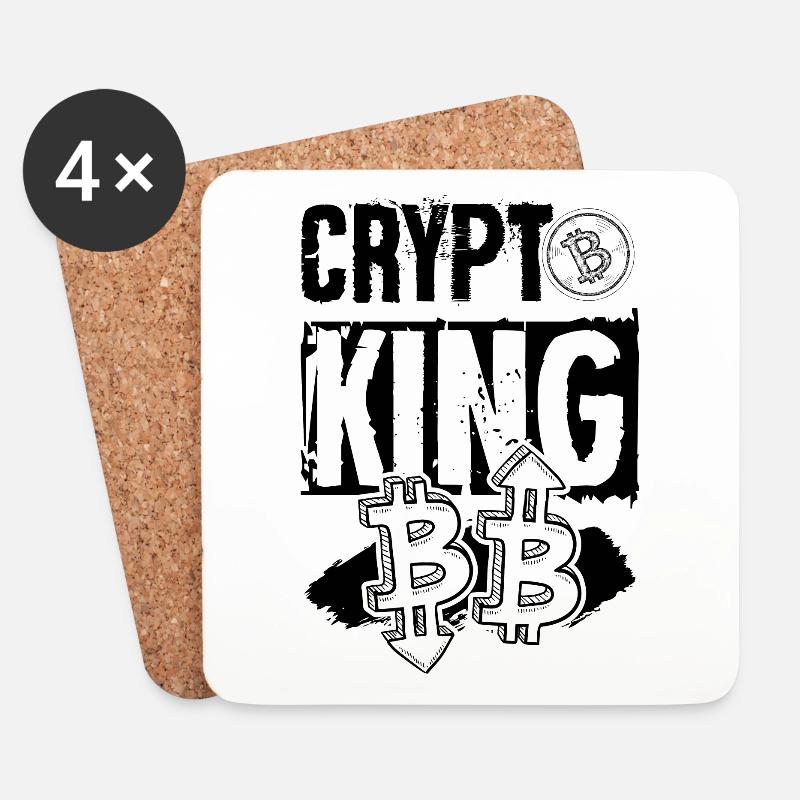 Crypto King - Untersetzer (4er-Set) - Weiß