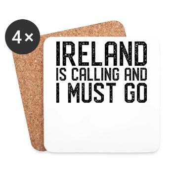 Ireland is calling i must go - Coasters (set of 4) - white - Front