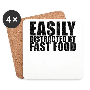 Fast Food Saying - Coasters (set of 4) - white - Front