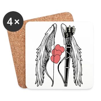 Sagittarius Bow Hunts Hunter Archer Love - Coasters (set of 4) - white - Front