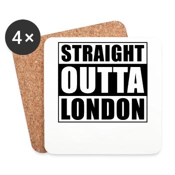 Straight outta London - Untersetzer (4er-Set) - Weiß - Vorne