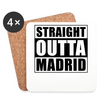 Tout droit sorti de Madrid - Dessous de verre (lot de 4) - blanc - Devant