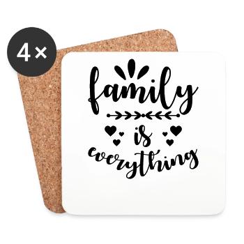 Family Our Family is everything - Coasters (set of 4) - white - Front
