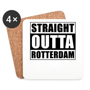 Straight outta Rotterdam - Coasters (set of 4) - white - Front