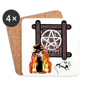 Sorcier rituel spirituel occulte Satan Magie noire - Dessous de verre (lot de 4) - blanc - Devant