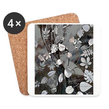 Fantasy Secret Garden - Coasters (set of 4) - white - Front