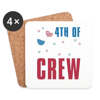 America July 4 Crew For Wine Lovers - Coasters (set of 4) - white - Front