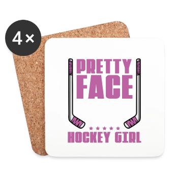 Don't Let Yourself Be From The Pretty Face - Coasters (set of 4) - white - Front