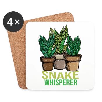Bow Hemp Gift Women Sansiviera Plant - Dessous de verre (lot de 4) - blanc - Devant