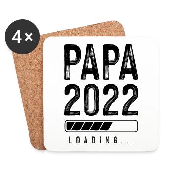 Papa 2022 - Untersetzer (4er-Set) - Weiß - Vorne