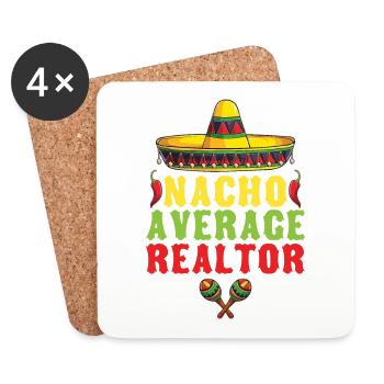 Nacho Average Broker For - Coasters (set of 4) - white - Front