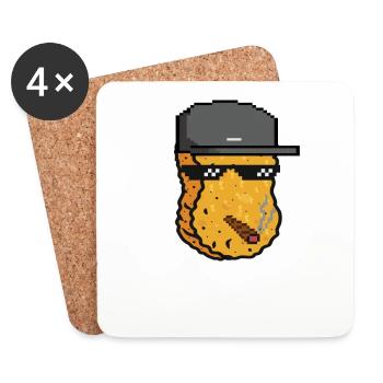 Nug Life Nugget Lover Chicken Nuggets Fast Food - Coasters (set of 4) - white - Front