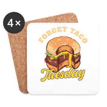 Vergessen Sie Die Taco-dienstags Für - Untersetzer (4er-Set) - Weiß - Vorne