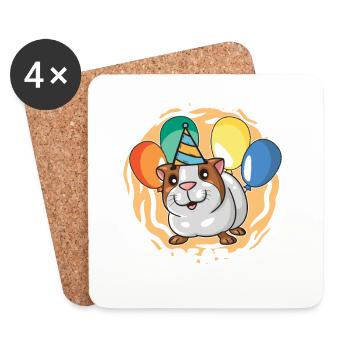 C’est la Guinée être un grand jour cochon d’Inde - Dessous de verre (lot de 4) - blanc - Devant