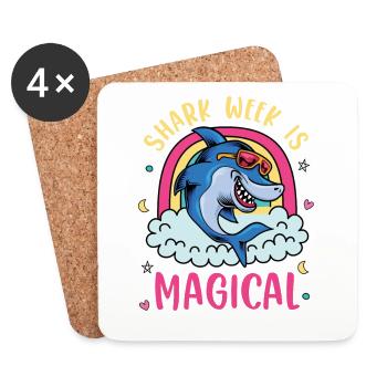 Sharks Week Is Magical For Shark Lovers - Coasters (set of 4) - white - Front