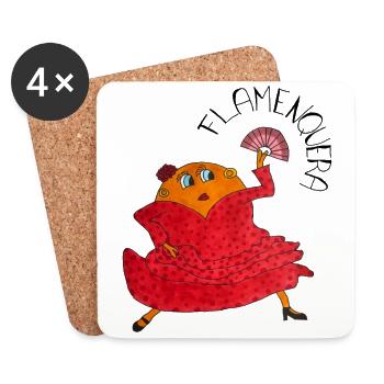 Flamenquera - Coasters (set of 4) - white - Front