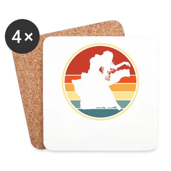 Retro belly dance For belly dancer - Coasters (set of 4) - white - Front