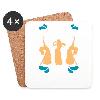 Only the coolest women love belly dancing - Coasters (set of 4) - white - Front