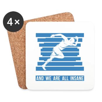 Courir un sport mental Cross Country Runner Xc - Dessous de verre (lot de 4) - blanc - Devant