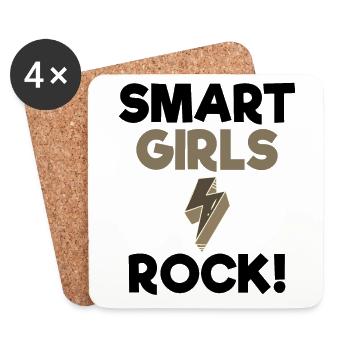 Women Empowerment Gift Smart Girls Rock Smart - Coasters (set of 4) - white - Front
