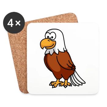 Aigle Comic Animal - Dessous de verre (lot de 4) - blanc - Devant